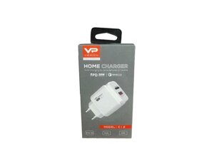Мережевий зарядний пристрій Home Charger | 20W | PD | QC3.0 — VR-C12 White ТМ Veron