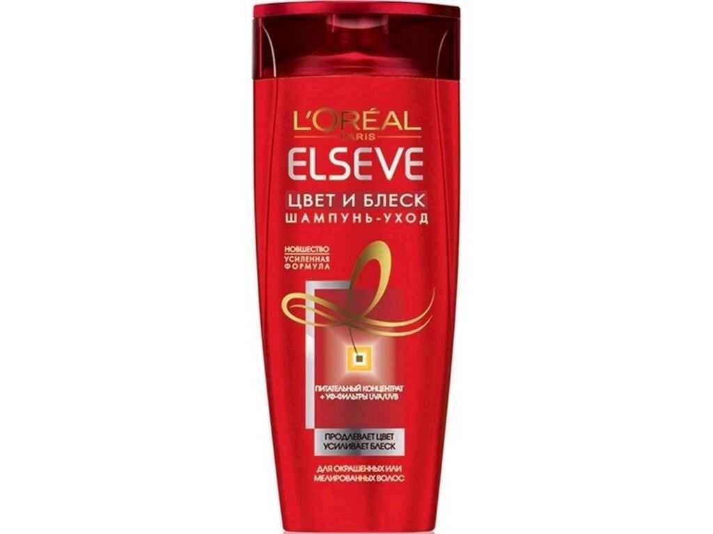 Шампунь д/фарбованого і мелір. волосся Колір і Блиск 400мл ТМ LOREAL ELSEVE від компанії Фортеця - фото 1