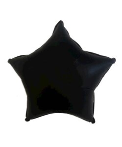 Кулька фольгована 18 зірка чорна 45 см (5шт/уп) 832608 тм pelican