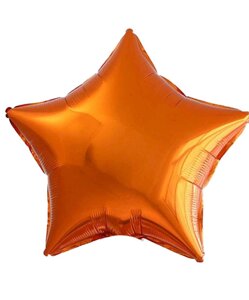 Кулька фольгована 18 зірка помаранчова 45 см (5 шт. пач.) 832614 тм pelican