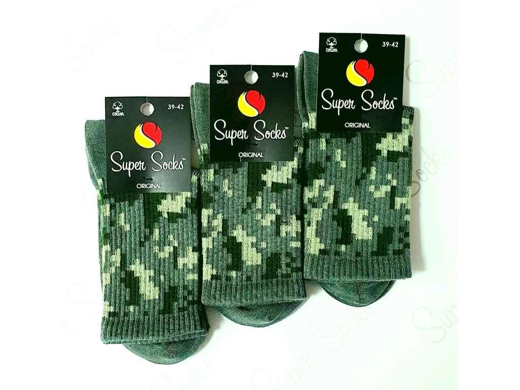 Шкарпетки S091 Піксель ( хакі) р. 42-44 12пар ТМ Super socks від компанії Фортеця - фото 1