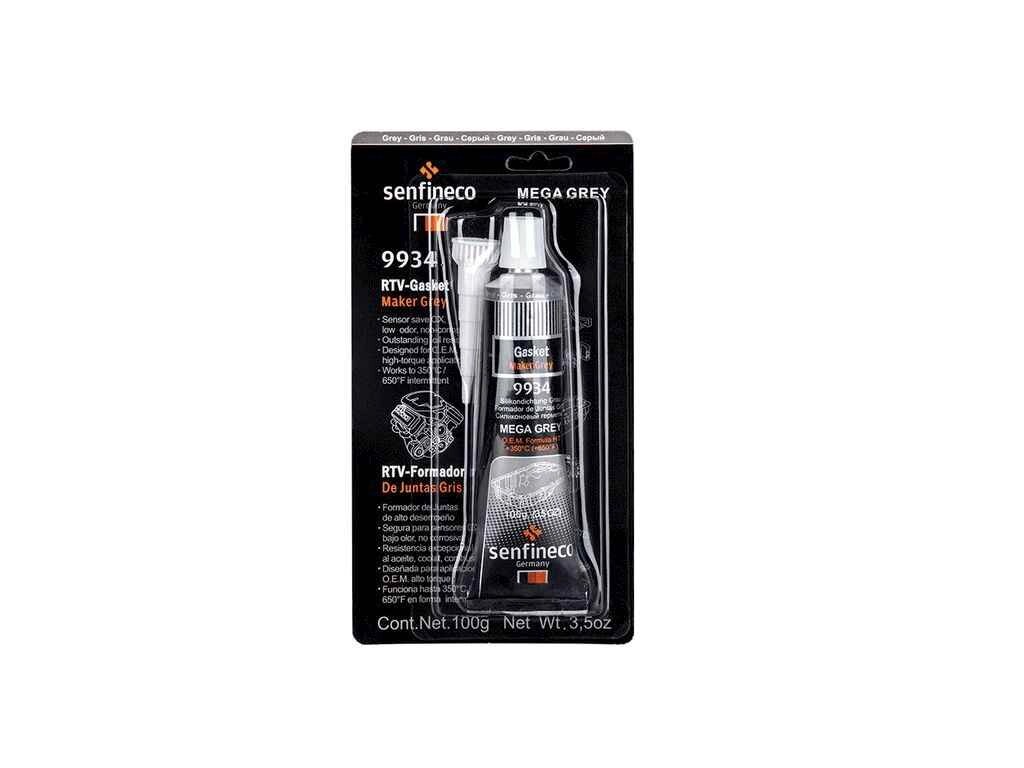 Сіліконовий герметик сірий RTV Silicone Grey 100г ТМ SENFINECO від компанії Фортеця - фото 1