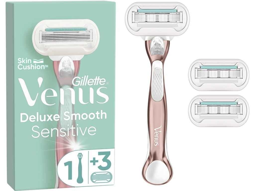 Станок для голiння 1шт Extra Smooth Sensitive RoseGold з 3 змінними картриджами ТМ VENUS від компанії Фортеця - фото 1