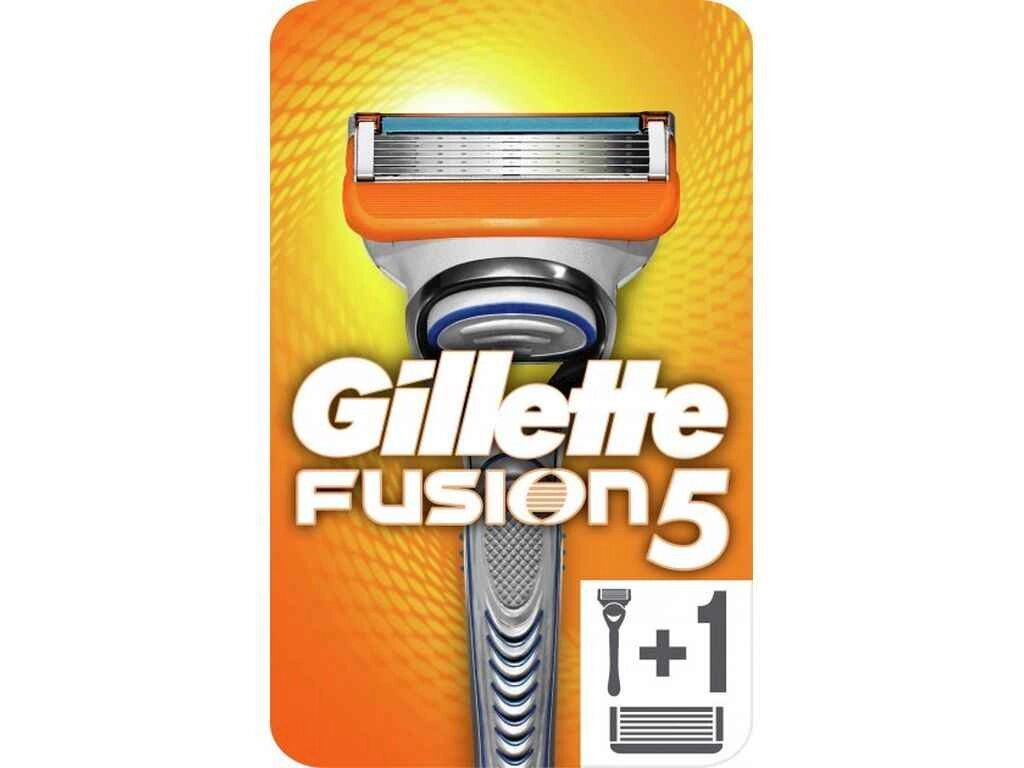 Станок для гоління чолов. Gillette Fusion5 з 2 змінними картриджами ТМ GILLETTE від компанії Фортеця - фото 1