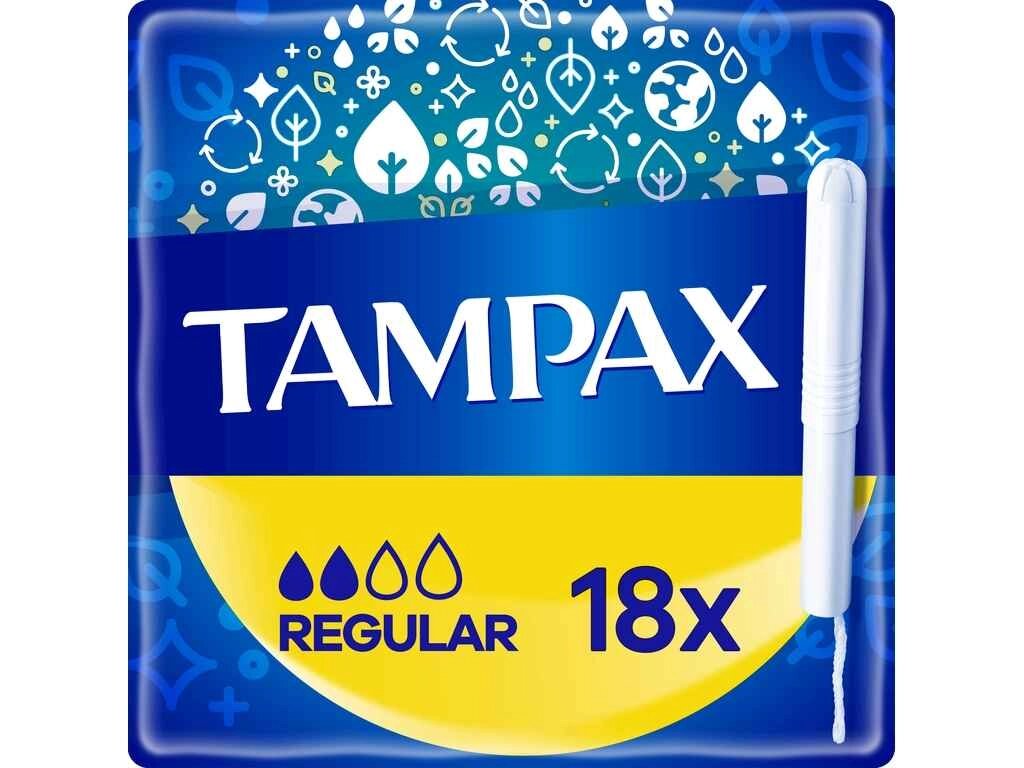 Тампони 18шт з аплікатором Regular ТМ Tampax від компанії Фортеця - фото 1