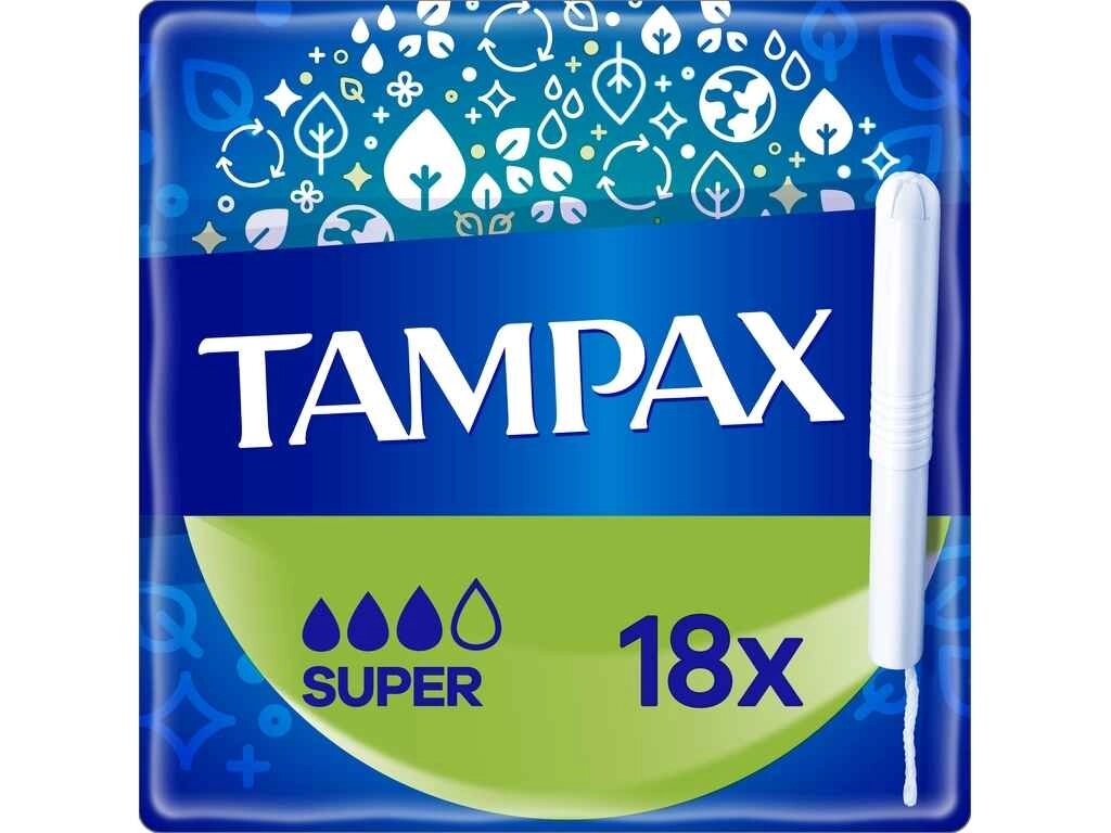 Тампони 18шт з аплікатором Super ТМ Tampax від компанії Фортеця - фото 1