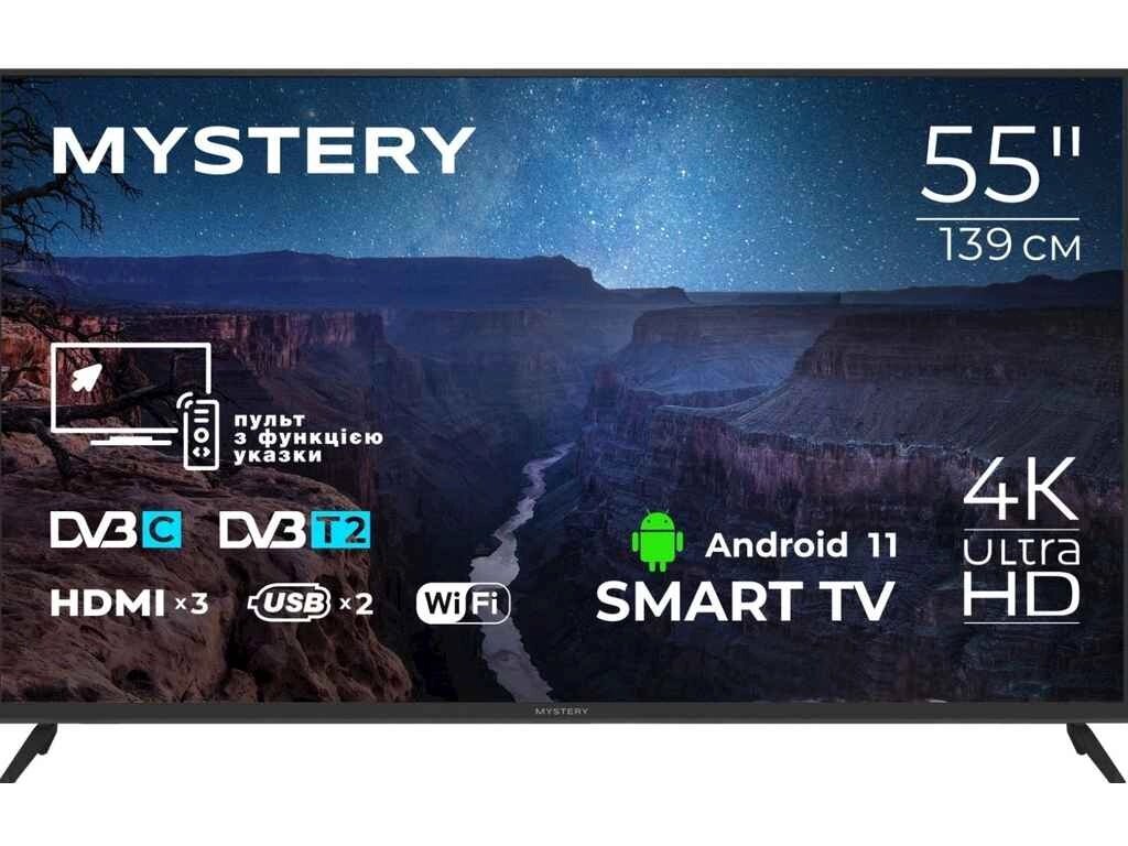 Телевізор SMART MTV-5560UDT2 LED 4К Ultra HD/Android 13 (55 ) ТМ Mystery від компанії Фортеця - фото 1