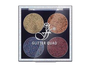 Тіні для повік 5г (глітер) glitter QUAD 01 тм ffleur