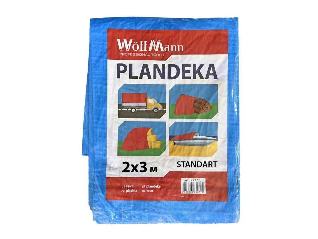 Тент будівельний 2х3м синій 45гр/м2 PLANDEKA STANDART арт. 111123 ТМ WoffMann від компанії Фортеця - фото 1