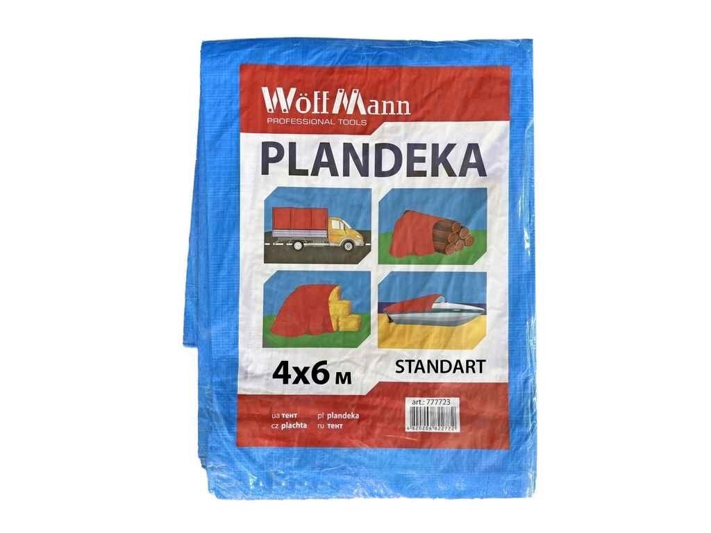 Тент будівельний 4х6м синій 45гр/м2 PLANDEKA STANDART арт. 111146 ТМ WoffMann від компанії Фортеця - фото 1