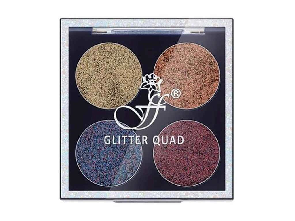 Тіні для повік 5г (глітер) GLITTER QUAD 01 ТМ FFLEUR від компанії Фортеця - фото 1