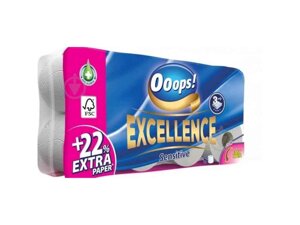 Туалетний папір 8шт 3шар Excellence 150відр ТМ OOOPS!