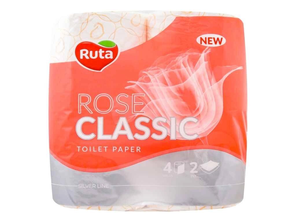 Туалетний папір 4шт 2шар Classic Rose ТМ RUTA від компанії Фортеця - фото 1