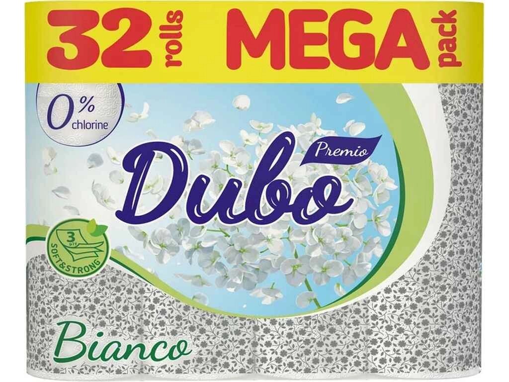 Туалетний папір Premio Bianco білий 3 шари 32 рулони ТМ ДИВО від компанії Фортеця - фото 1