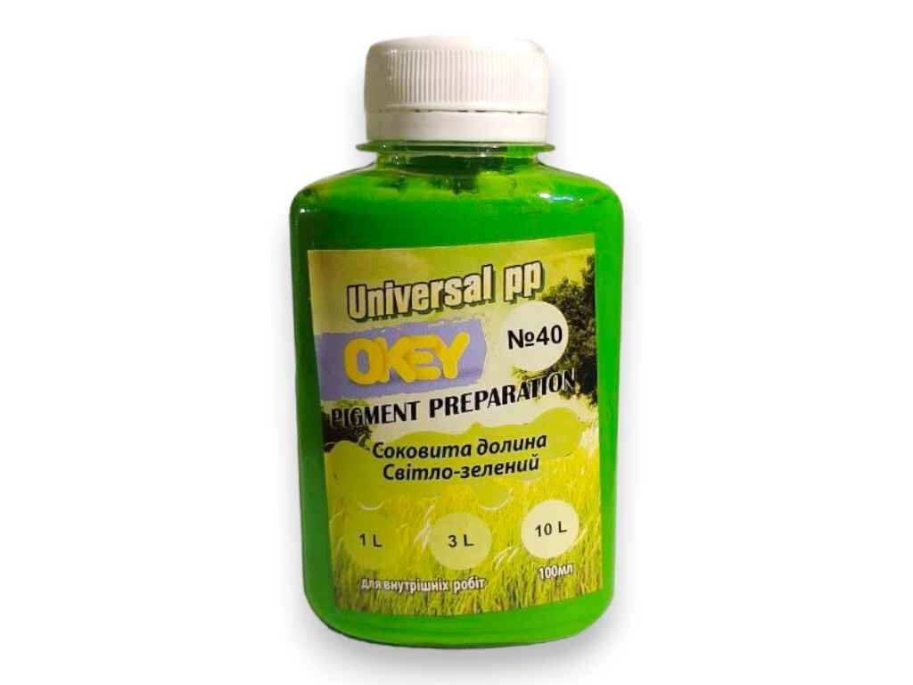 Універс. колер. паста 100 мл № 40 світло-зелений ТМ UNIVERSAL PP від компанії Фортеця - фото 1