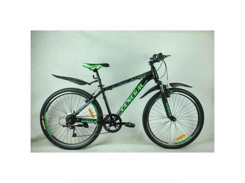 Велосипед 26 5,0 STEEL рама 16 (21 sp) зелено-чорний ТМ GENERAL