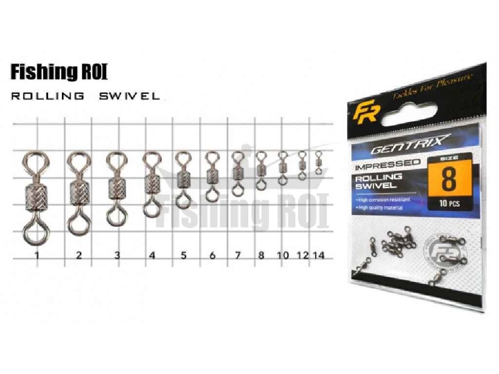 Вертлюг № 10 14кг. ( 10шт / уп ) арт. 707-01-10 ТМ FISHING ROI від компанії Фортеця - фото 1