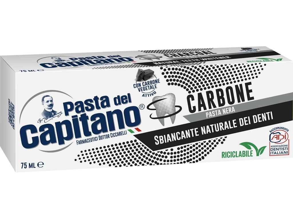 Зубна паста 75мл Charcoal з активованим вугіллям ТМ Pasta del Capitano від компанії Фортеця - фото 1