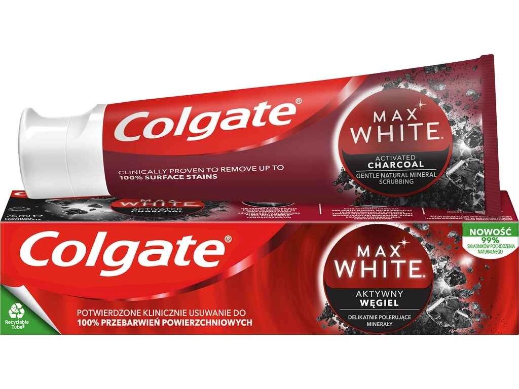 Зубна паста 75мл Max White Charcoal Optic white ТМ Colgate від компанії Фортеця - фото 1