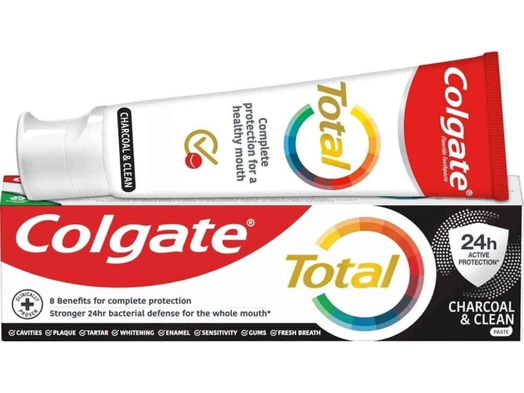 Зубна паста 75мл Total Charcoal Clean антибактеріальна з активованим вугіллям ТМ COLGATE від компанії Фортеця - фото 1