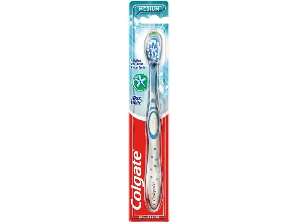 Зубна щітка 1шт Max White відбілююча середньої жорсткості ТМ Colgate від компанії Фортеця - фото 1