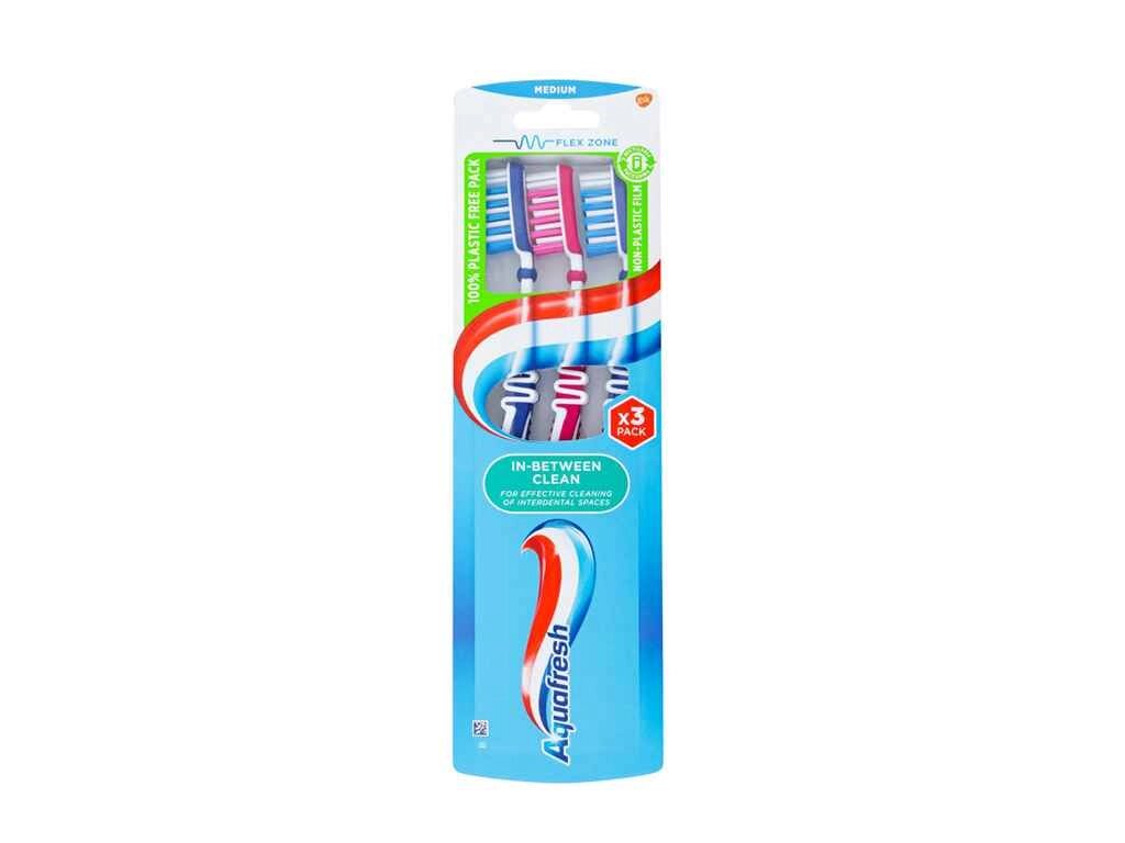 Зубна щітка In Between Clean 21 середня ТМ AQUAFRESH від компанії Фортеця - фото 1