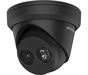 4МП IP відеокамера Hikvision AcuSense Turret чорного кольору DS-2CD2343G2-IU (2.8 mm)