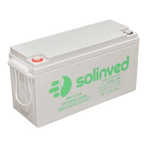 Акумуляторна батарея SOLINVED 150-12 GEL 12V 150 Ah (483 x 170 x 238), 43.6 kg Grey Q1/48