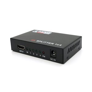 Активний HDMI сплітер 1 =4 порту, 3D, 1080Р, 4K, 1,4 версія, DC5V/2A Q50, Box