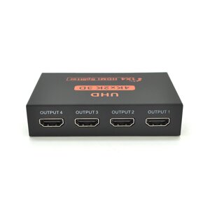 Активний HDMI сплітер 1 =4 порту, 4K, 2K, 3D, 1080Р, 1,4 версія, DC5V/2A, Box