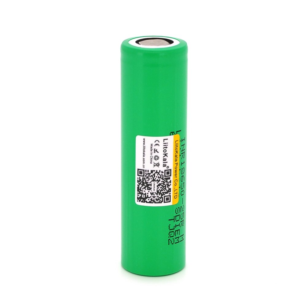 Акумулятор 18650 Li-Ion LiitoKala Lii-25R, 2500mah （2450-2650mah）, 3.7V (2.75-4.2V), Green, PVC BOX від компанії Price Killer - фото 1