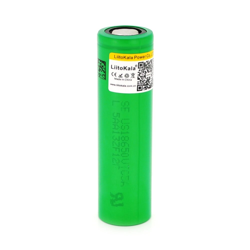 Акумулятор 18650 Li-Ion LiitoKala Lii-VTC5, 2600mAh (2450-2650mAh), 3.7V (2.75-4.2V), Green, PVC від компанії Price Killer - фото 1