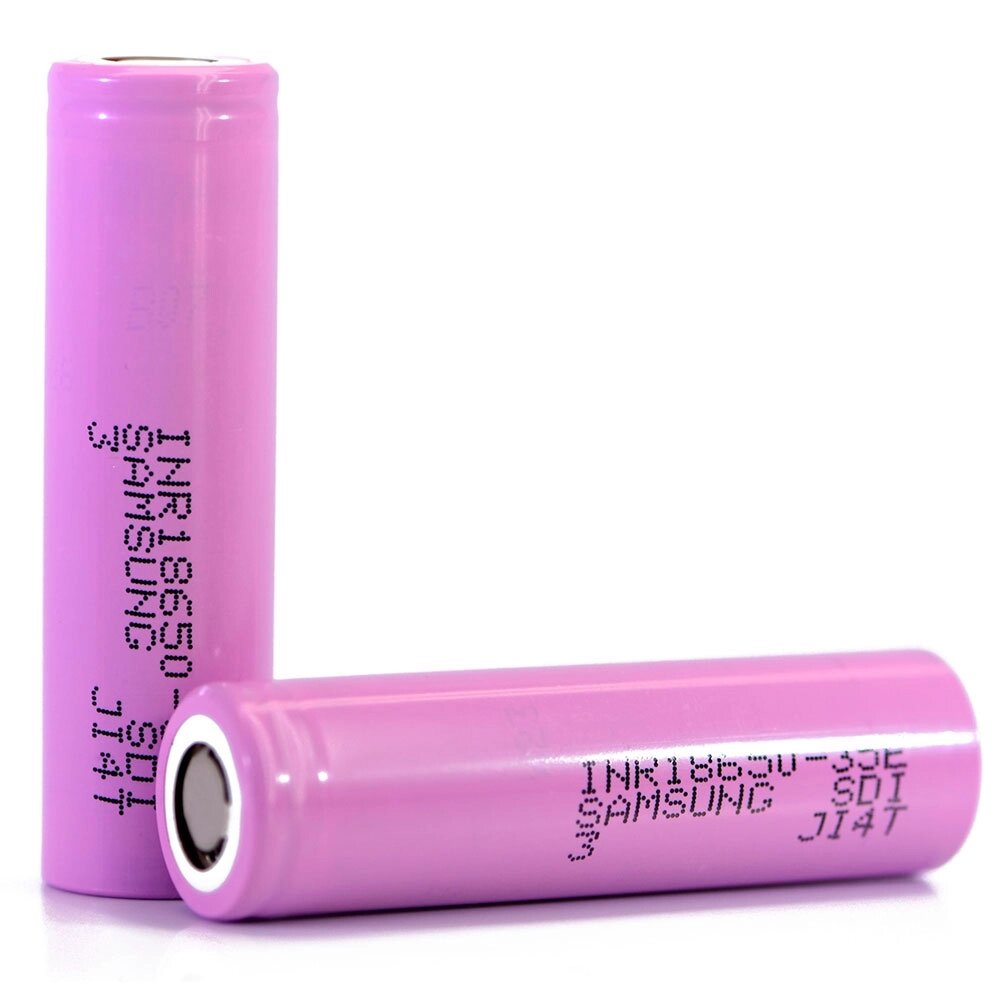 Акумулятор 18650 Li-Ion Samsung INR18650-35, 3350mAh, 8A, 4.2/3.6/2.5V, PINK, 2 шт в упаковці, ціна за 1 шт від компанії Price Killer - фото 1