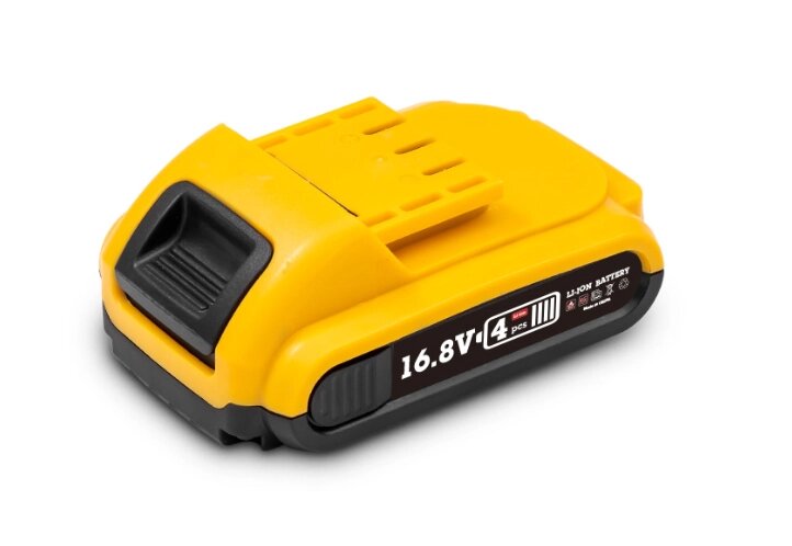 Акумулятор для електроінструмента HILDA, Li-Ion 16,8V, 4*18650, роз'єм зарядки 5,5*2,5 мм, 118*75*50mm, (тип Dewalt) від компанії Price Killer - фото 1