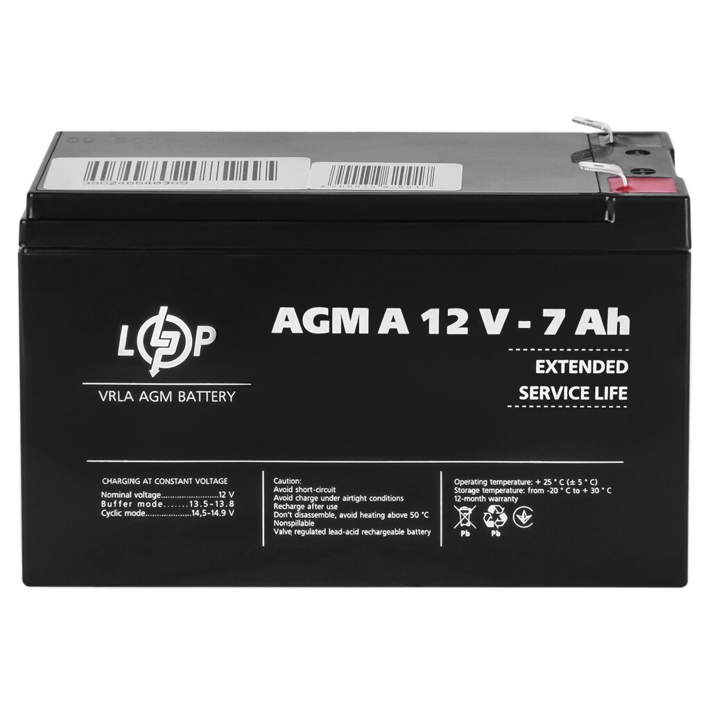 Акумулятор для сигналізації AGM А 12V - 7 Ah від компанії Price Killer - фото 1