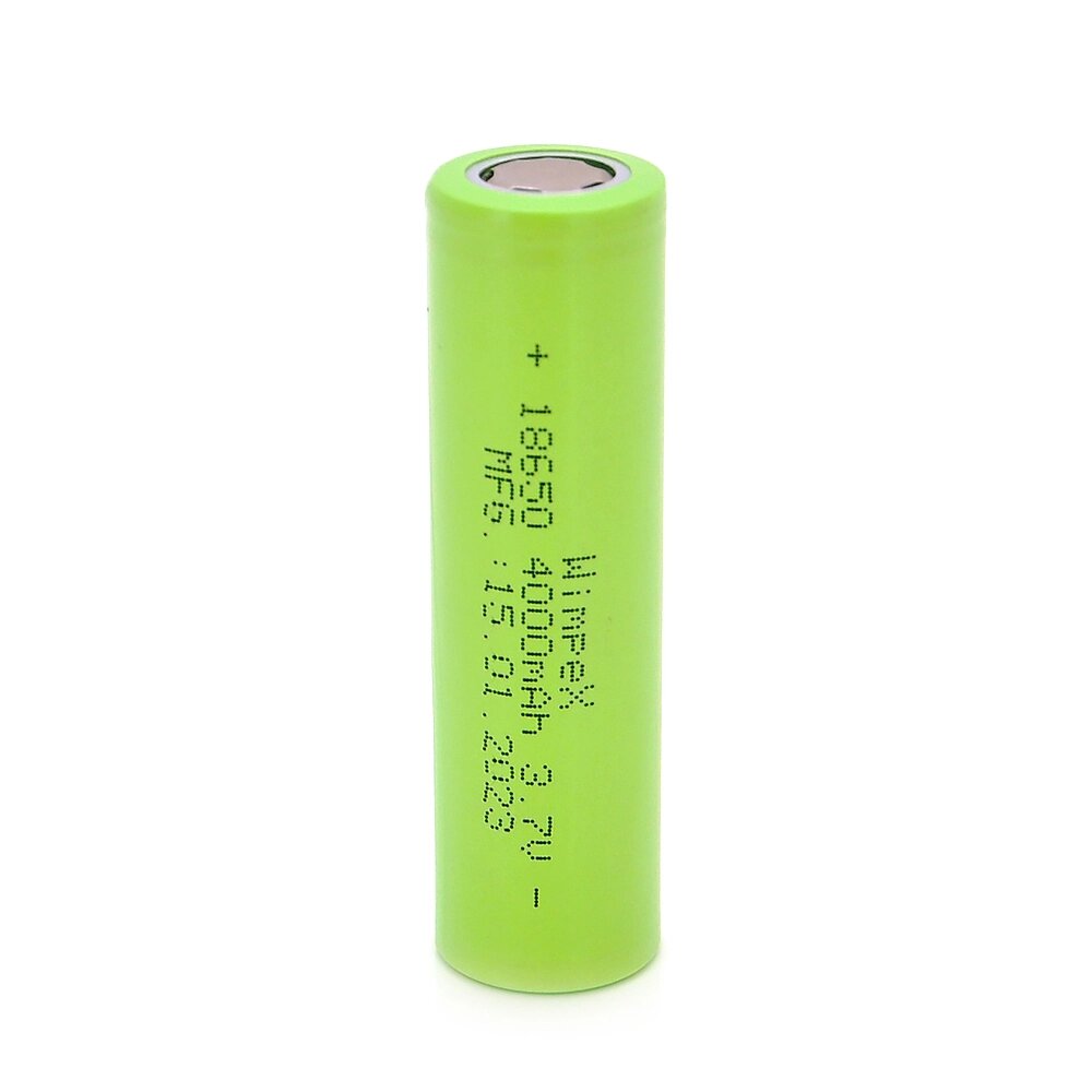 Акумулятор WMP-4000 18650 Li-Ion Flat Top, 2000mAh, 3.7V, Green від компанії Price Killer - фото 1