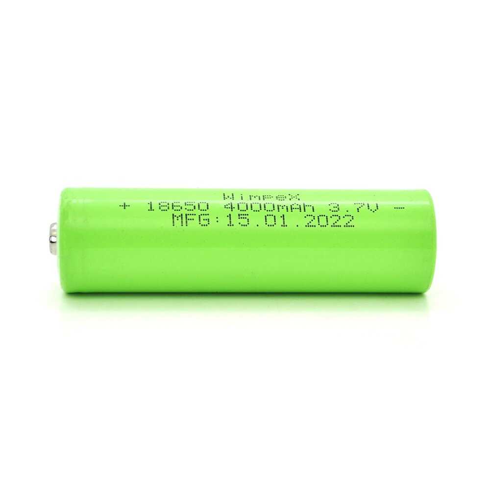 Акумулятор WMP-4000 18650 Li-Ion Tip Top, 2000mAh, 3.7V, Green від компанії Price Killer - фото 1