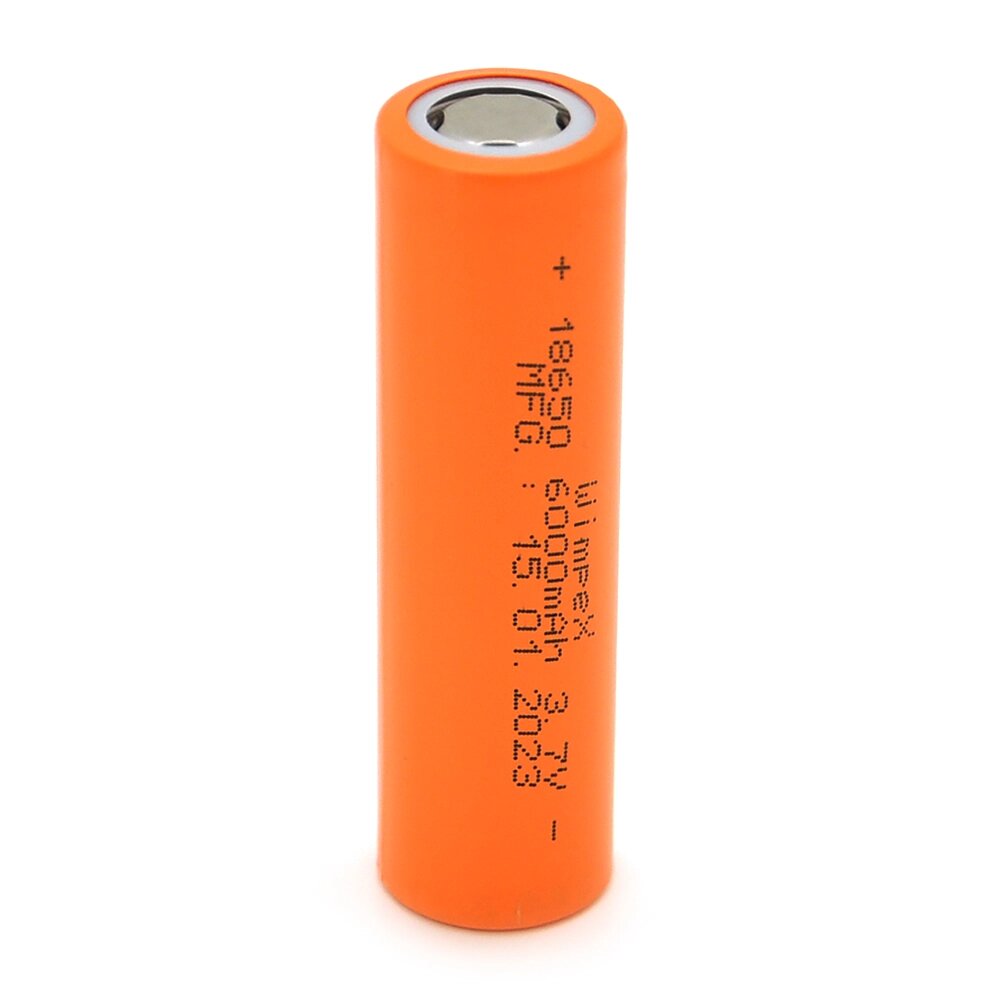 Акумулятор WMP-6000 18650 Li-Ion Flat Top, 1200mAh, 3.7V, Orange від компанії Price Killer - фото 1