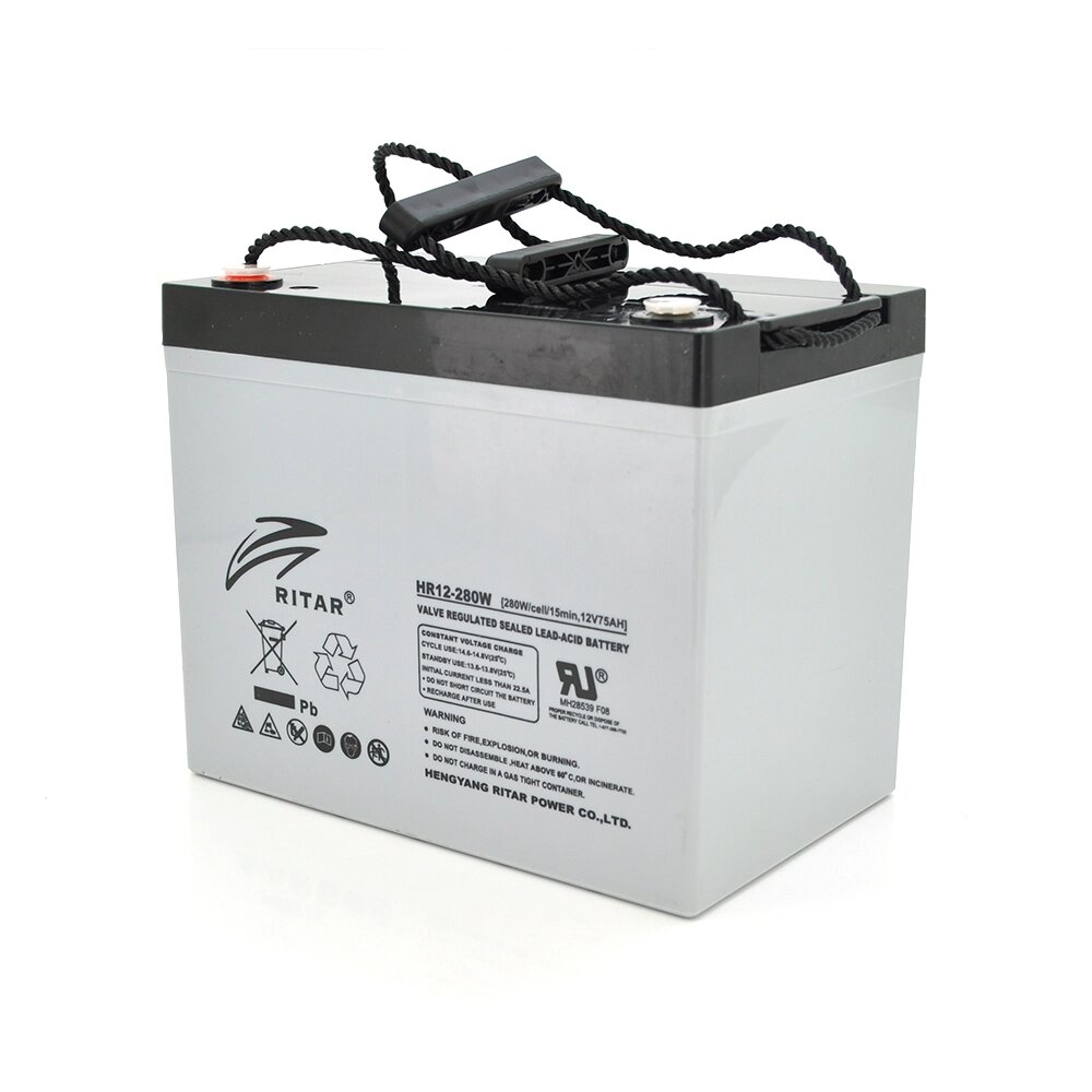 Акумуляторна батарея AGM RITAR HR12280W, Gray Case, 12V 75.0Ah ( 260 х 169 х 211 (219 ) 24.80kg Q1 від компанії Price Killer - фото 1