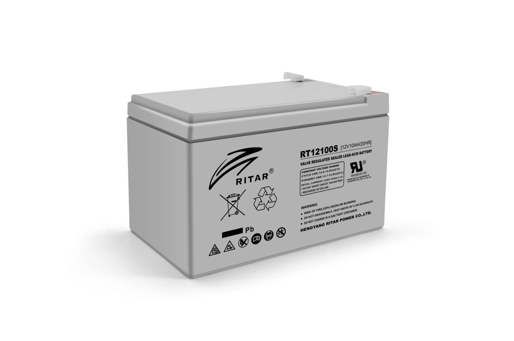 Акумуляторна батарея AGM RITAR RT12100S, Gray Case, 12V 10.0Ah ( 151 х 65 х 111 (117 ) ), 3.10kg Q10 від компанії Price Killer - фото 1