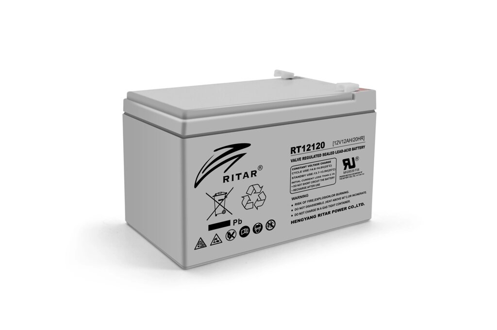 Акумуляторна батарея AGM RITAR RT12120, Gray Case, 12V 12.0Ah  ( 151х98х 95 (101) ), 3.25 kg Q4 від компанії Price Killer - фото 1