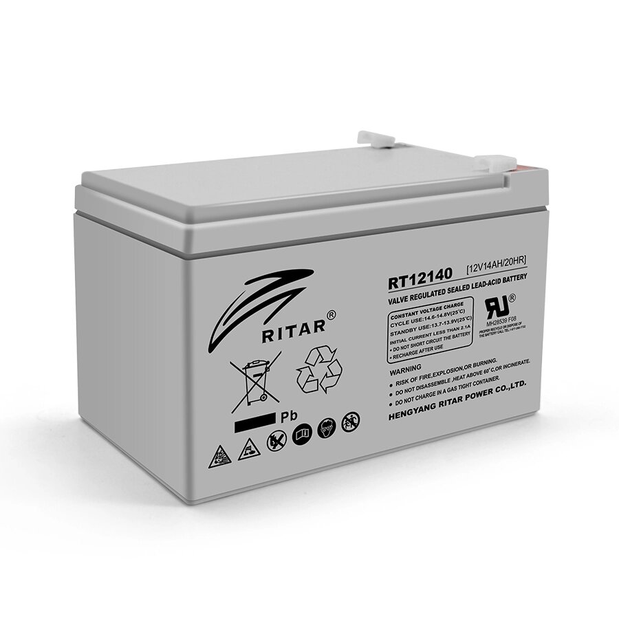 Акумуляторна батарея AGM RITAR RT12140H, Gray Case, 12V 14.0Ah  ( 151 x 98 x 95 (101) ),4.2 kg Q4 від компанії Price Killer - фото 1