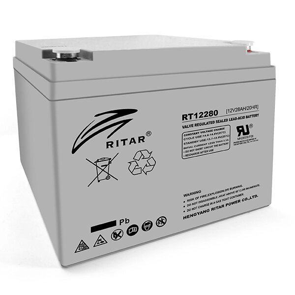 Акумуляторна батарея AGM RITAR RT12280, Gray Case, 12V 28Ah ( 166 х178 х125 ) Q2 від компанії Price Killer - фото 1