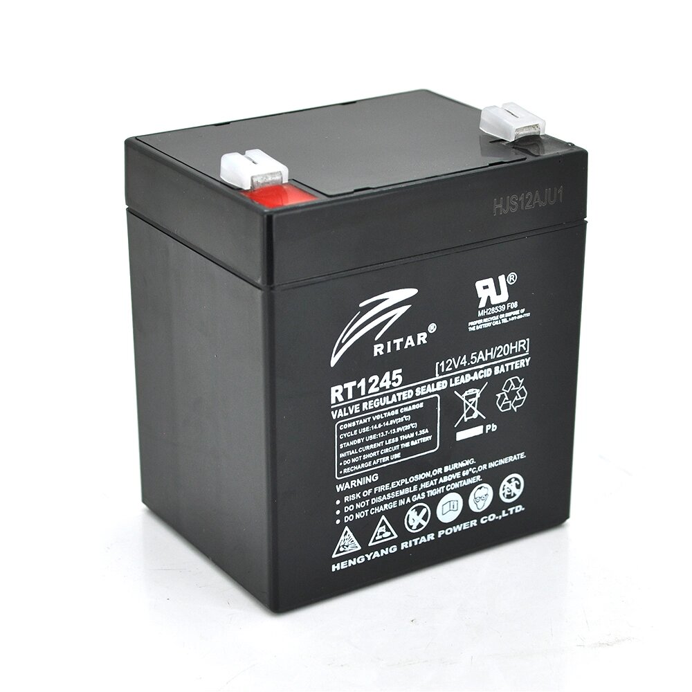 Акумуляторна батарея AGM RITAR RT1245B, Black Case, 12V 4.5Ah ( 90 х 70 х 101 (107) ), 1.4 kg Q10 від компанії Price Killer - фото 1