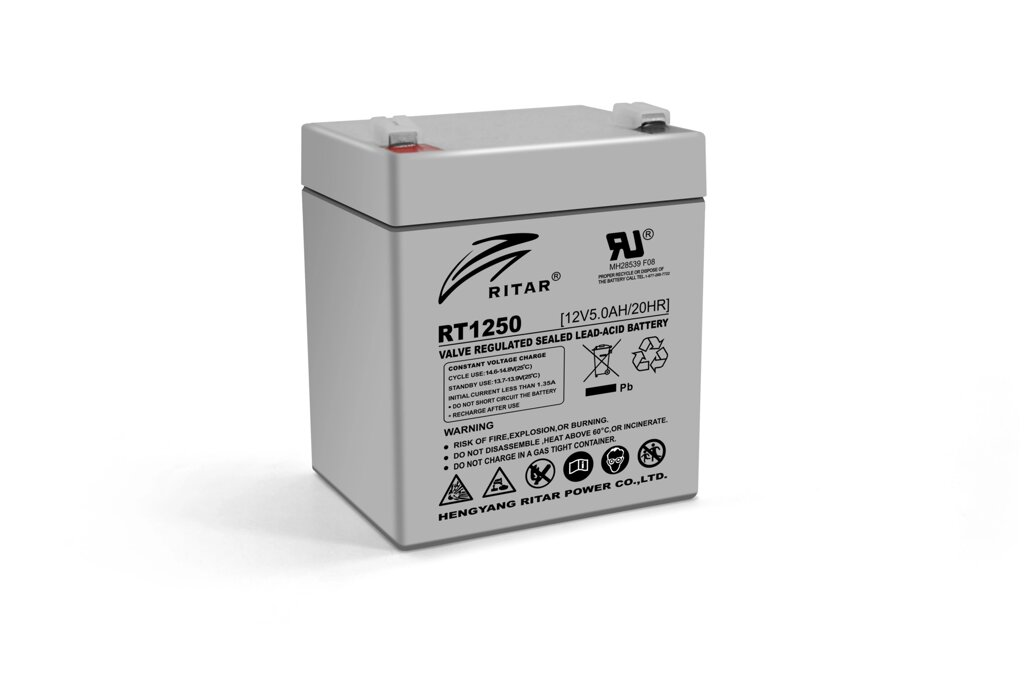 Акумуляторна батарея AGM RITAR RT1250, Gray Case, 12V 5.0Ah  ( 90 х70 х 101 (107) ),1,6kg Q10 від компанії Price Killer - фото 1