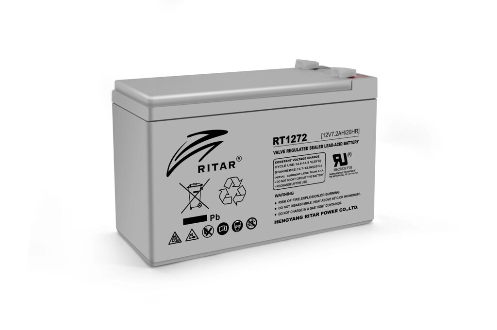 Акумуляторна батарея AGM RITAR RT1272, Gray Case, 12V 7.2Ah (151 х 65 х 94 (100) ), 1.99 kg Q10 від компанії Price Killer - фото 1