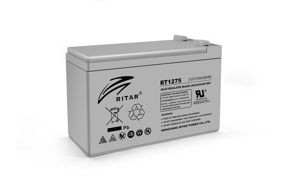 Акумуляторна батарея AGM RITAR RT1275, Gray Case, 12V 7.5Ah ( 151 х 65 х 94 (100) ), 2.25kg Q10 від компанії Price Killer - фото 1