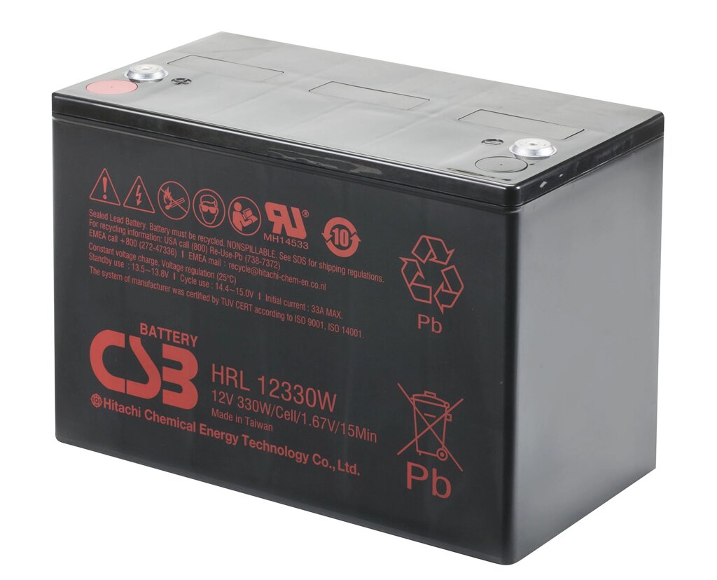 Акумуляторна батарея CSB HRL12330W, 12V 100Ah (308.7х168х210.6(220), 29.6 kg від компанії Price Killer - фото 1