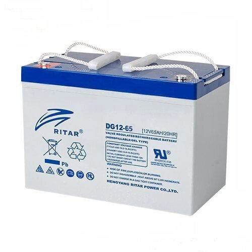 Акумуляторна батарея GEL RITAR DG12-65, Gray Case, 12V 65Ah ( 350 х 167 х 182 ), 21 kg Q1/48 від компанії Price Killer - фото 1