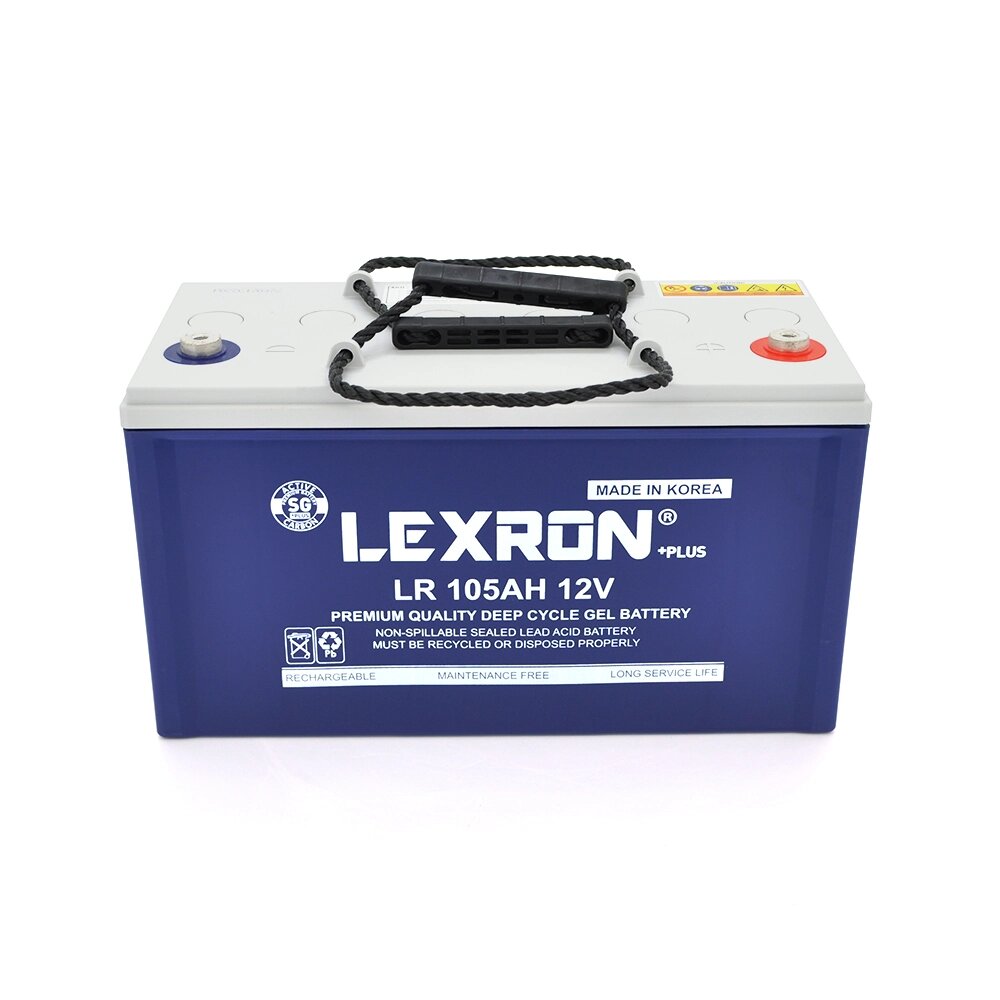 Акумуляторна батарея Lexron LR-DCK-12-105 Carbon-Gel 12V 105AH DEEP CYCLE (330 x 171 x219) 31 kg від компанії Price Killer - фото 1